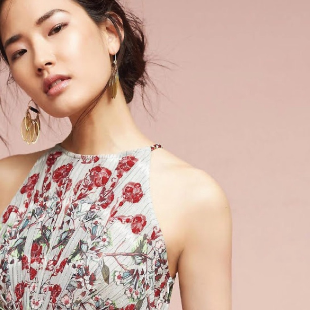 Bhanuni by Jyoti Adelise Beaded Halter Dress